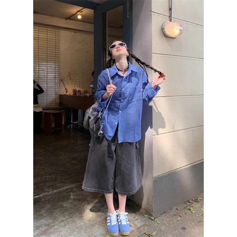 アメカジ オーバーサイズチェック柄シャツ