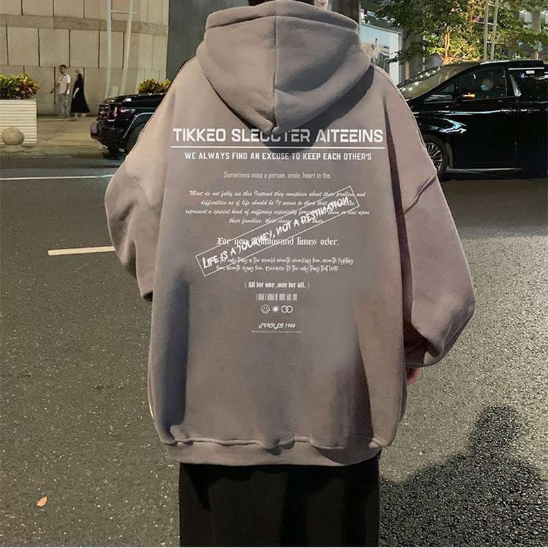 アメカジ 名言プリントオーバーサイズパーカー