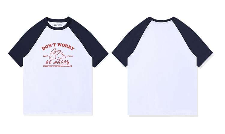 アメカジ どんとわりーで幸せになろうTシャツ