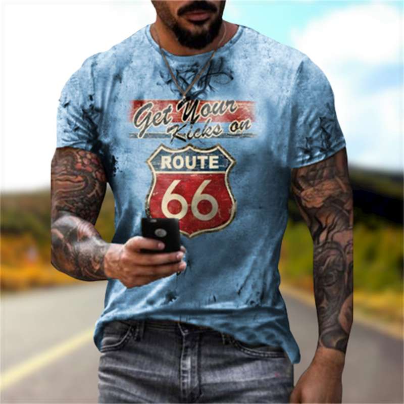 アメカジ ルート66 ヴィンテージ風 アメリカンTシャツ