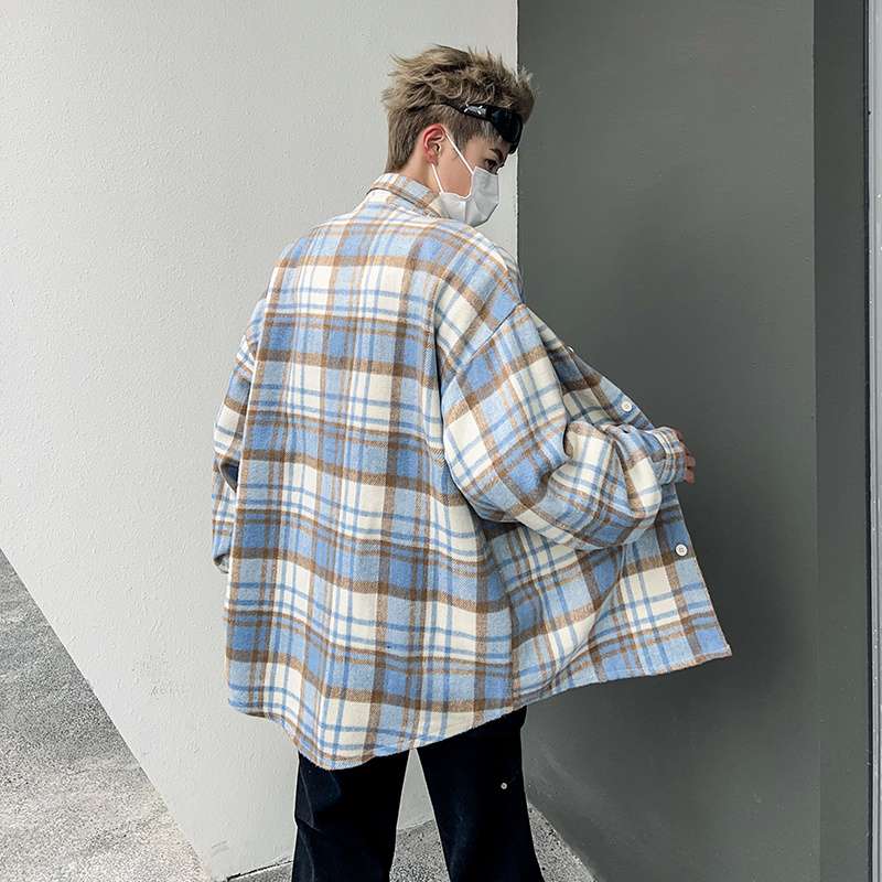 アメカジ オーバーサイズチェック柄シャツジャケット