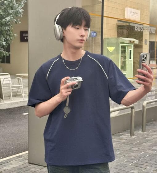 メンズ クルーネック 半袖 ティーシャツ アメカジ