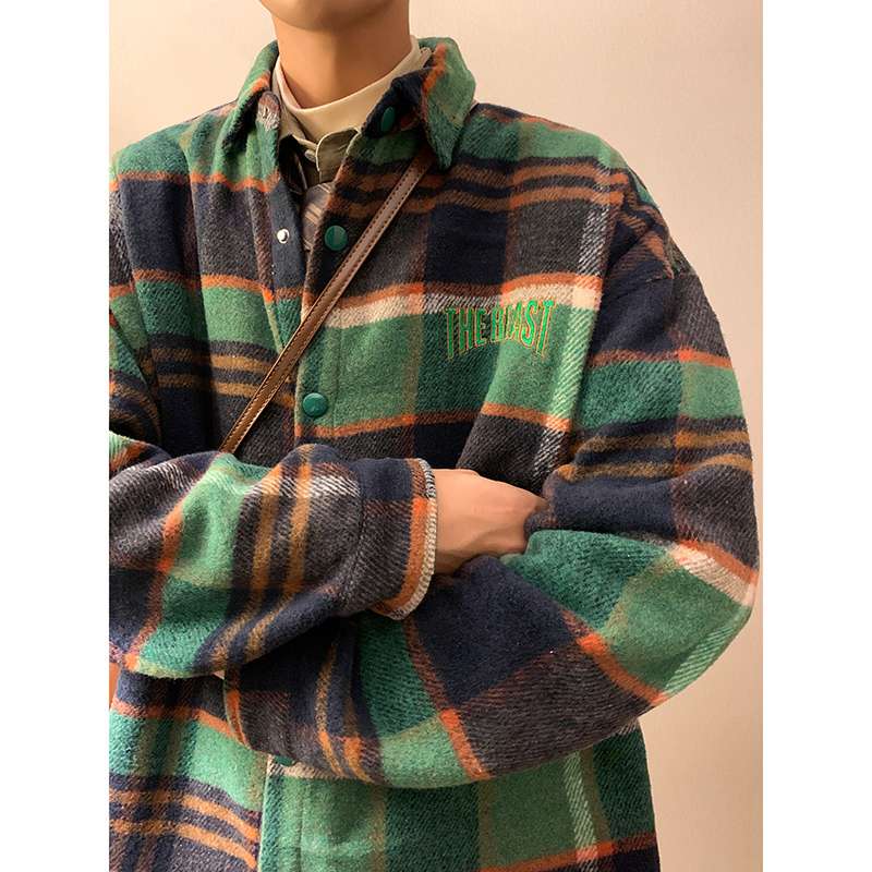 アメカジ ヴィンテージ風チェック柄シャツジャケット