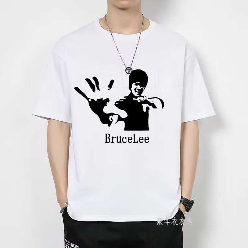 アメカジ ブルース・リー 格闘家プリント Tシャツ