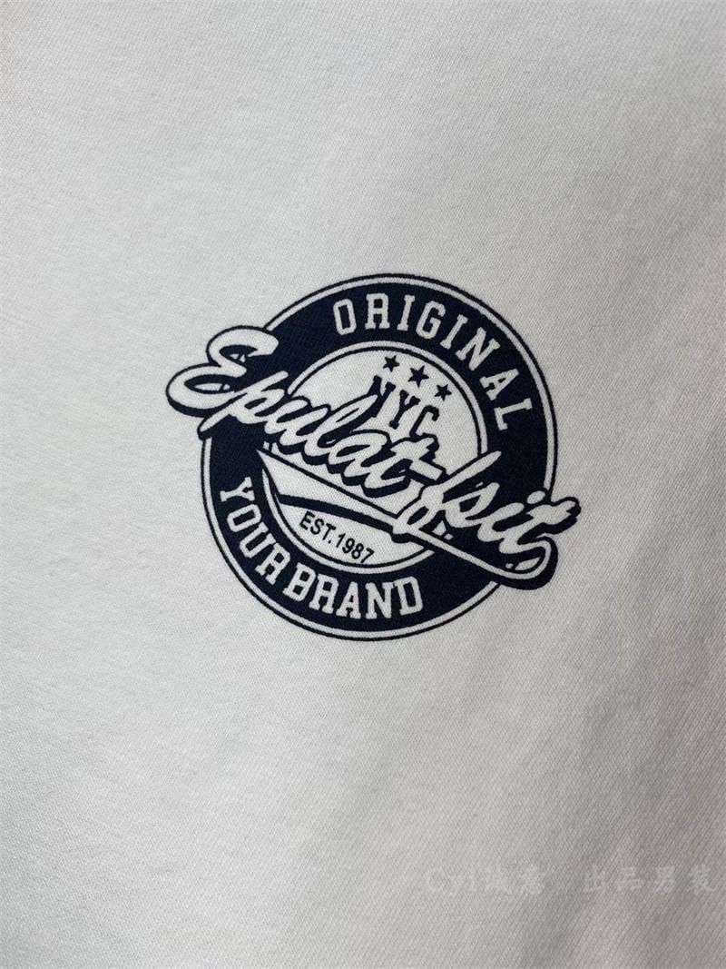 アメカジ ロゴ入りラグランスリーブTシャツ
