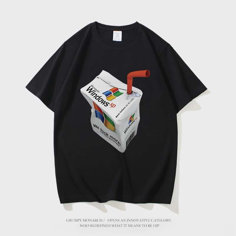 アメカジ ウィンドウズ風ジュースボックスTシャツ