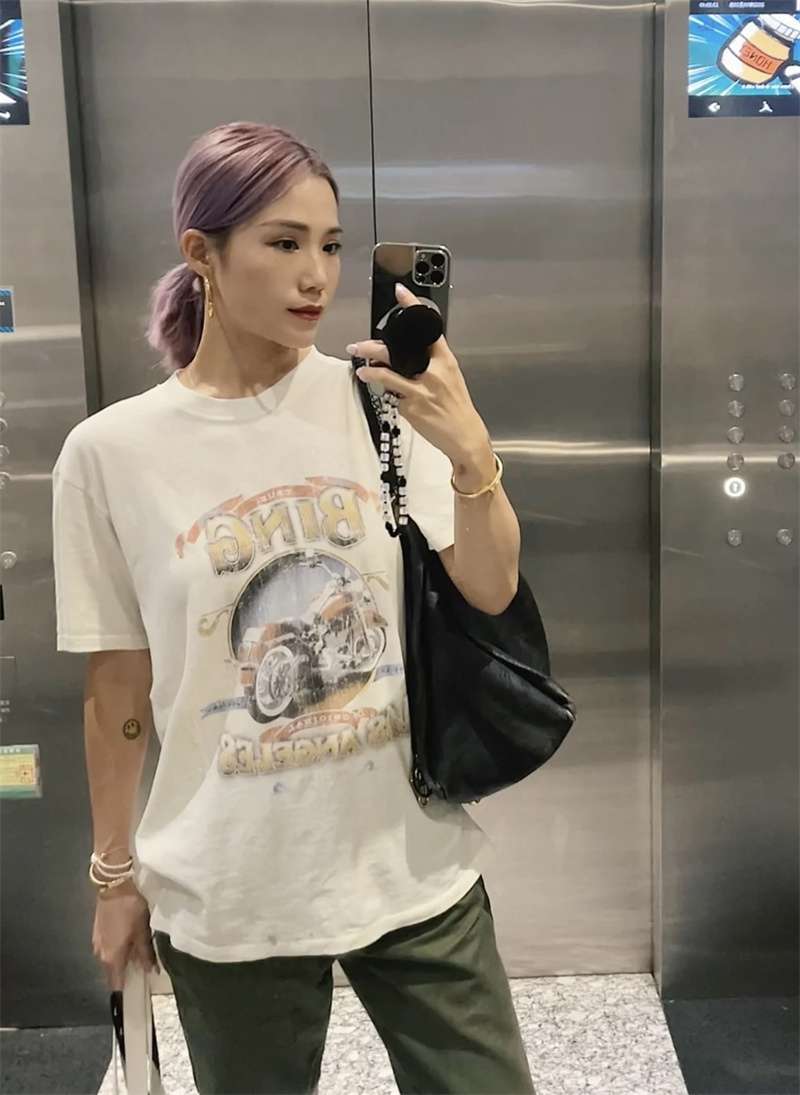 アメカジ ヴィンテージスカル柄バンドTシャツ
