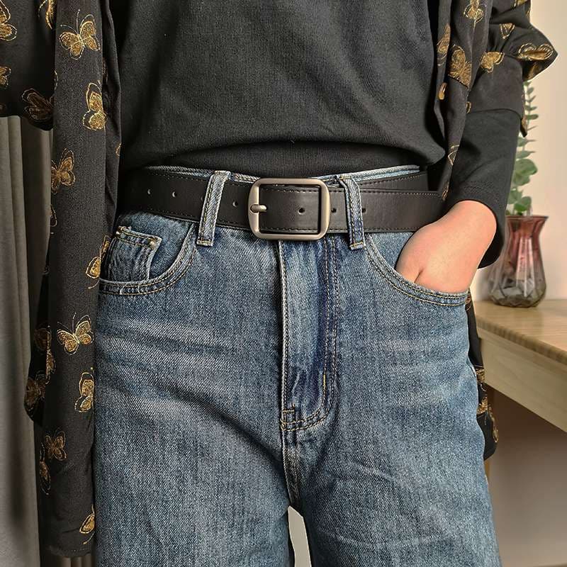アメカジ クラシックレザーベルト シンプルバックル
