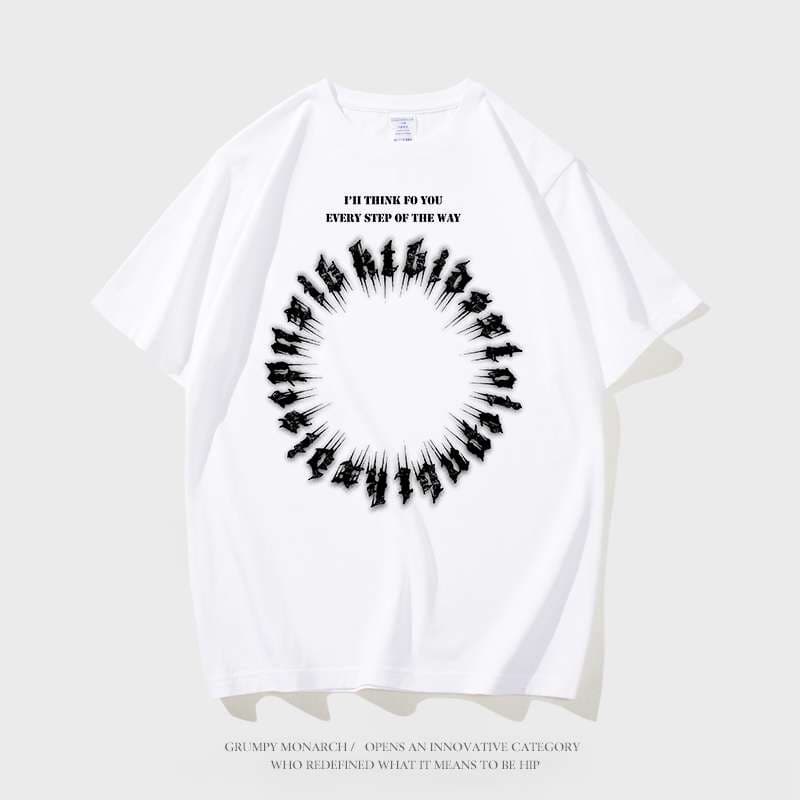アメカジ サークルシルエットメッセージTシャツ