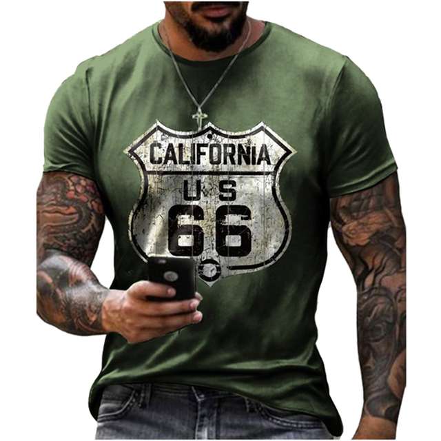 アメカジ ルート66 ヴィンテージ風 アメリカンTシャツ