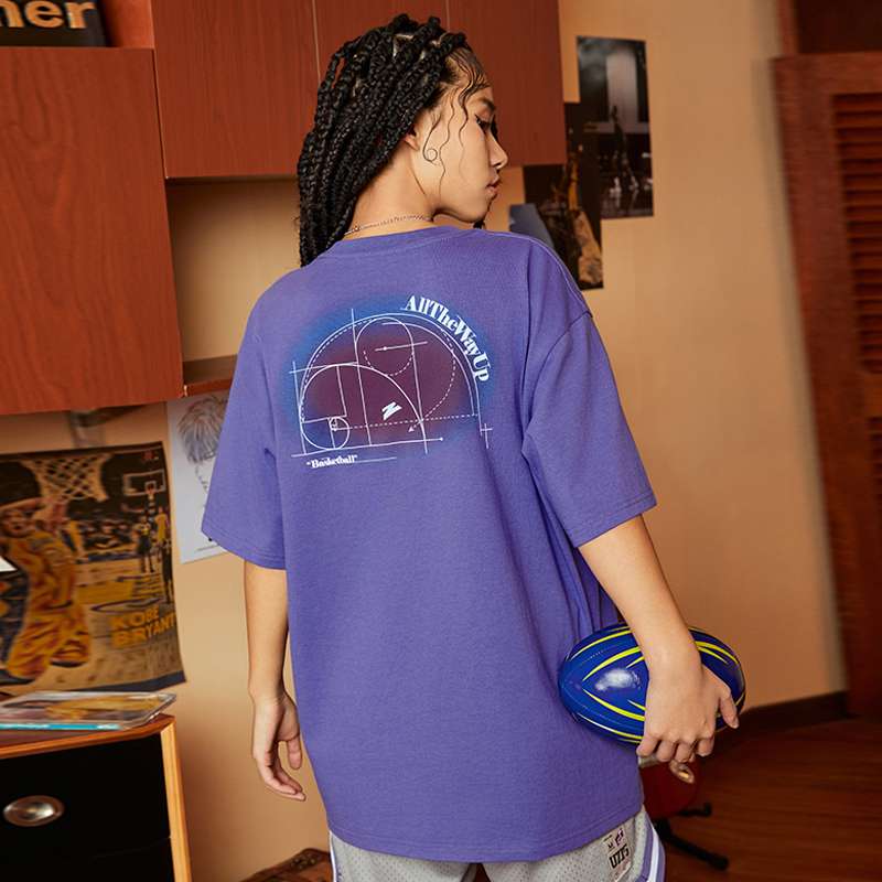 アメカジ 幾何学模様バックプリント半袖Tシャツ