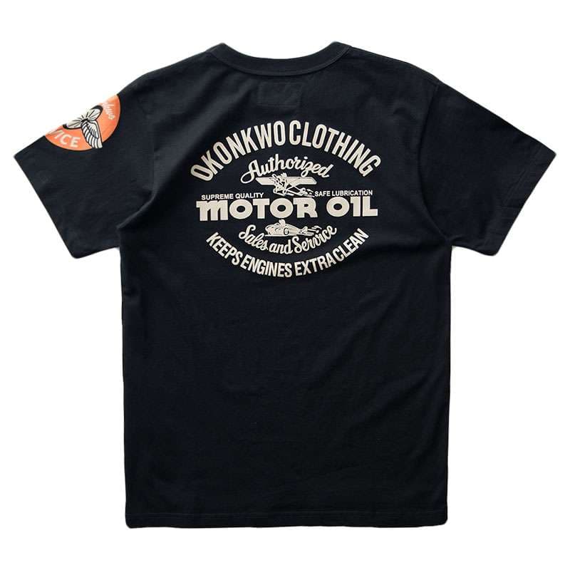 アメカジ モーターオイルデザイン ヴィンテージ風Tシャツ