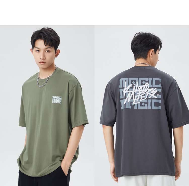 アメカジ オーバーサイズロゴプリントTシャツ
