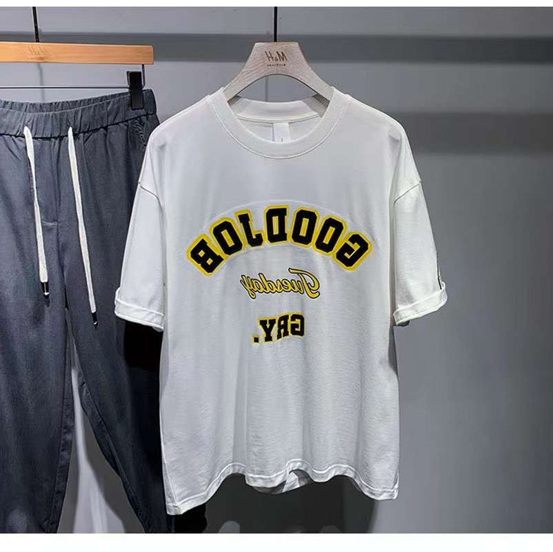 アメカジ レトロスポーツ風プリント半袖Tシャツ