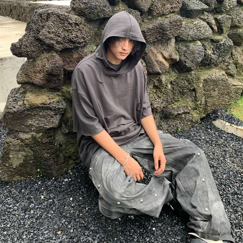 アメカジ オーバーサイズフーディプルオーバー