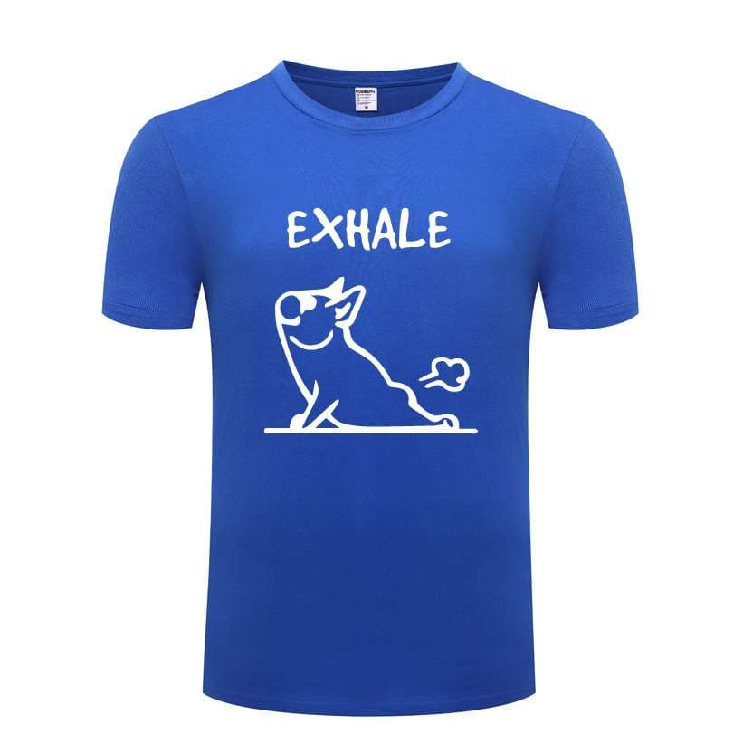 アメカジ 犬のヨガポーズ プリントTシャツ