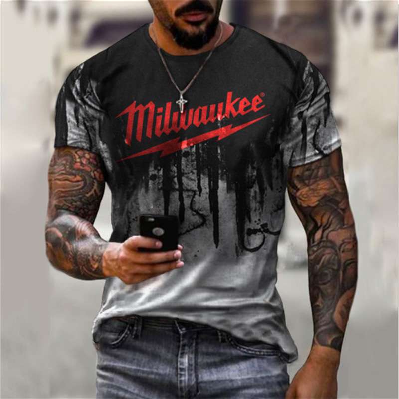 アメカジ ワイルドプリントヴィンテージ風Tシャツ