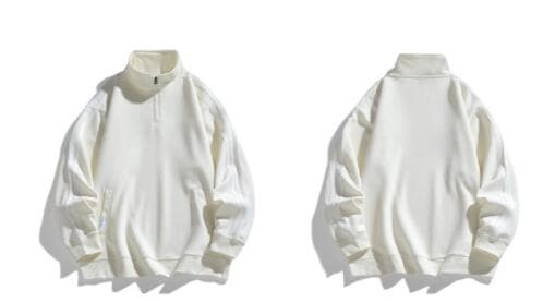 アメカジ メンズハイネックトレーナー袖ライン入りカジュアルスウェット