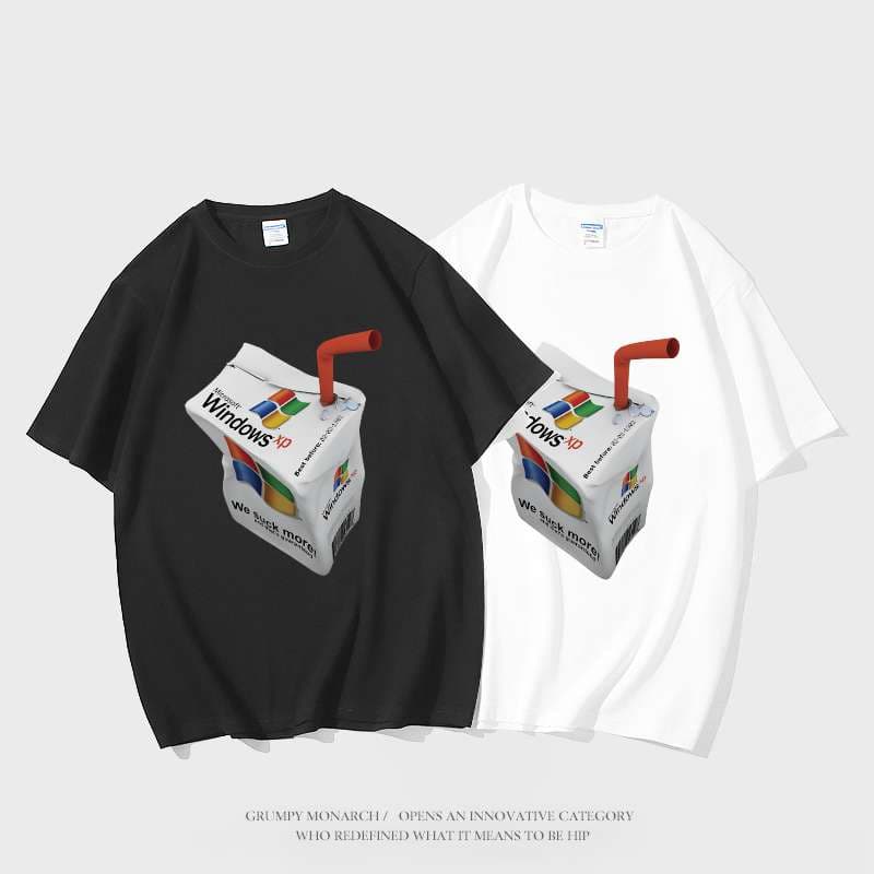アメカジ ウィンドウズ風ジュースボックスTシャツ