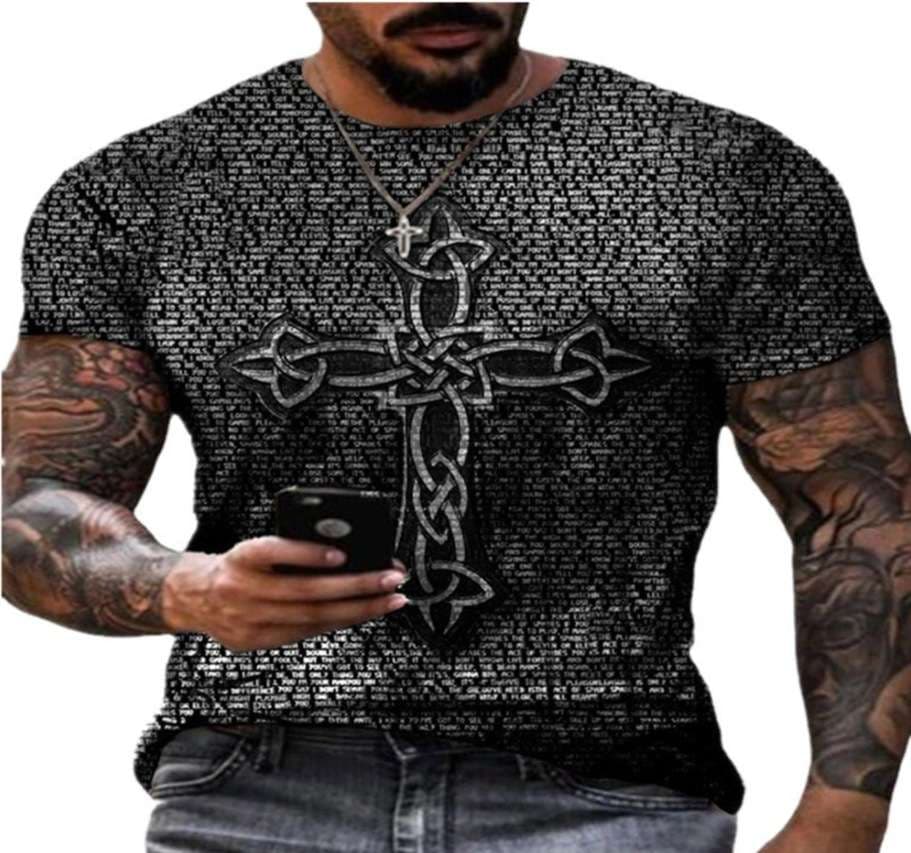 アメカジ アンカープリント ストリート系Tシャツ