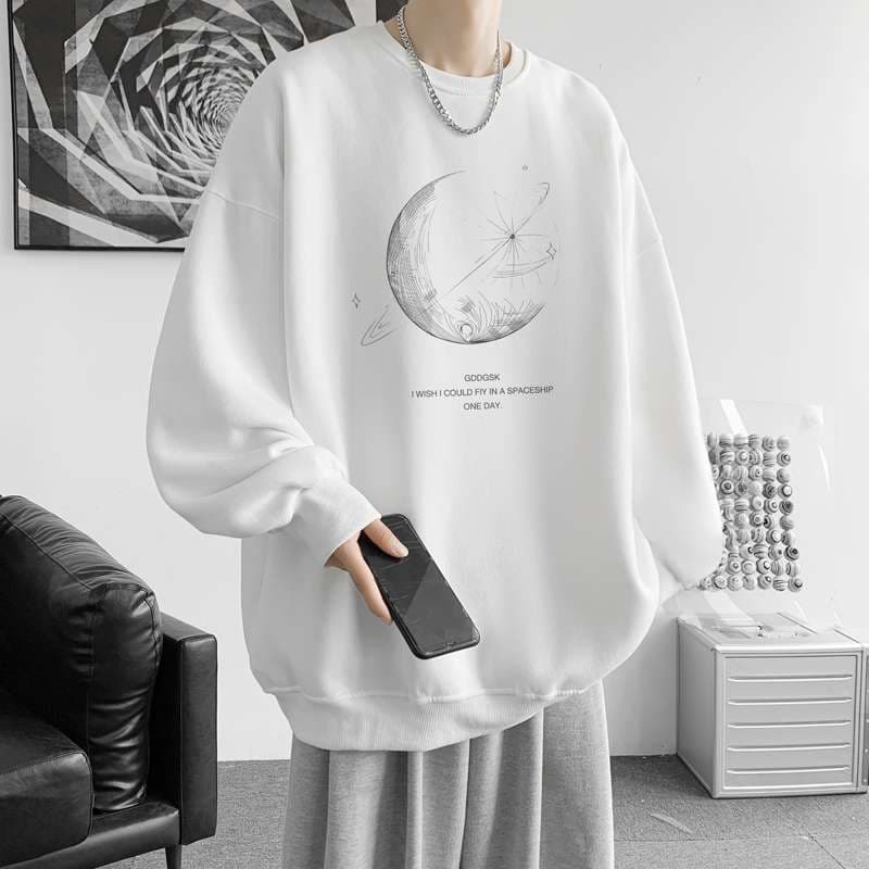 アメカジ 宇宙船への憧れプリントトレーナー
