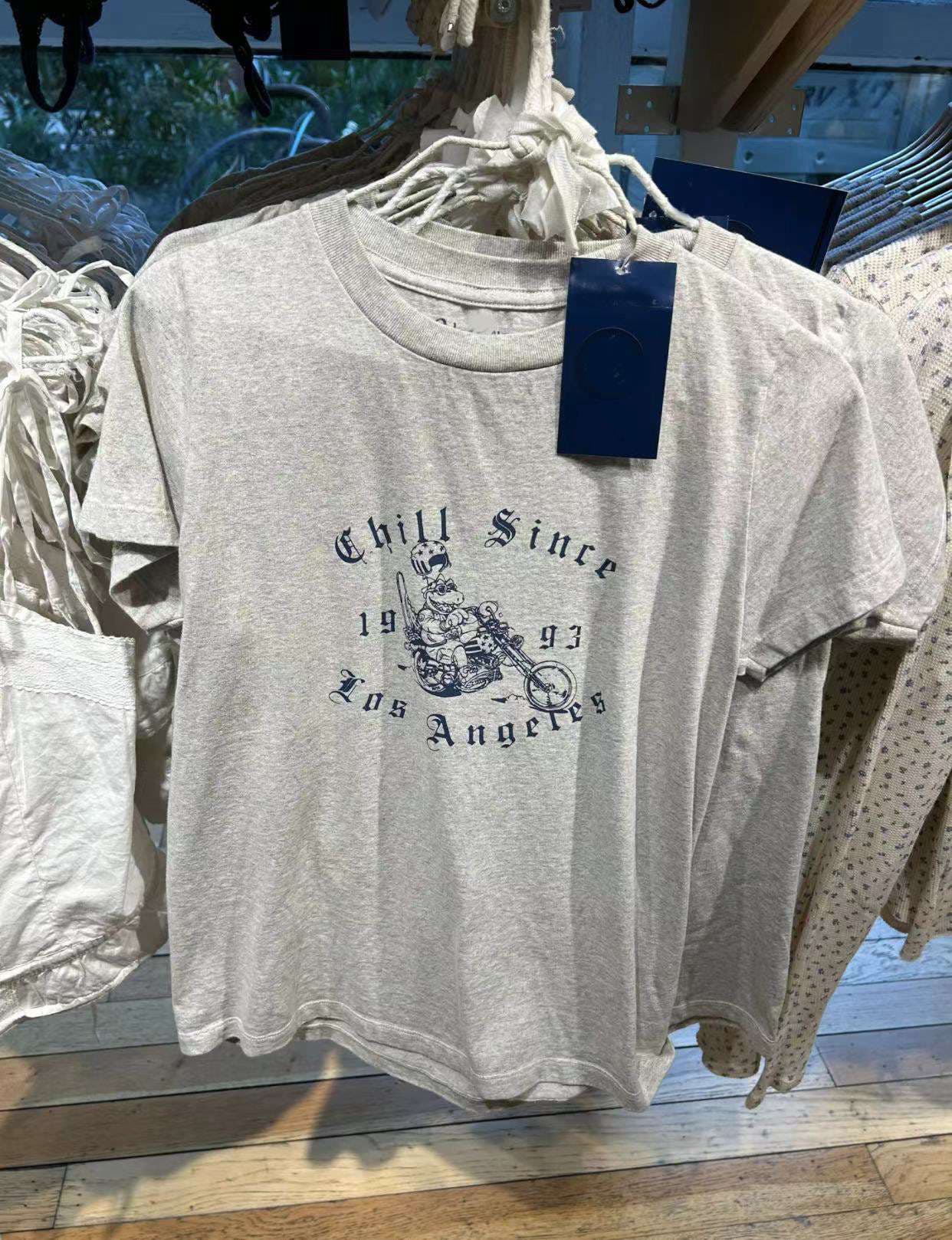 アメカジ バイカー風ロサンゼルスプリントTシャツ