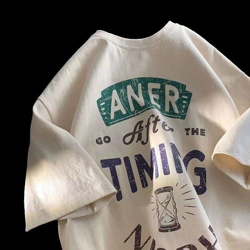アメカジ タイミングメッセージプリントTシャツ