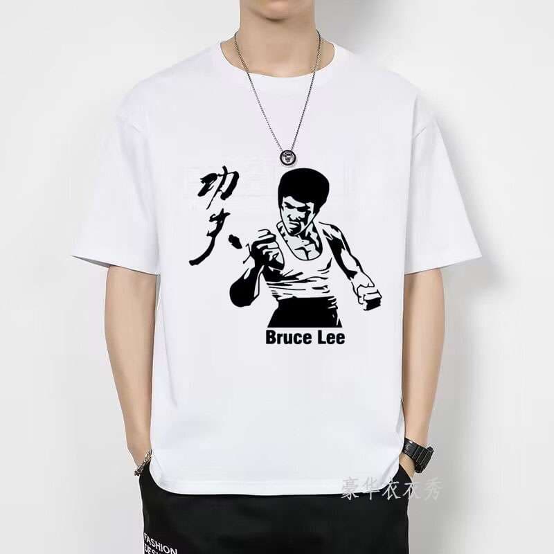 アメカジ ブルース・リー 格闘家プリント Tシャツ