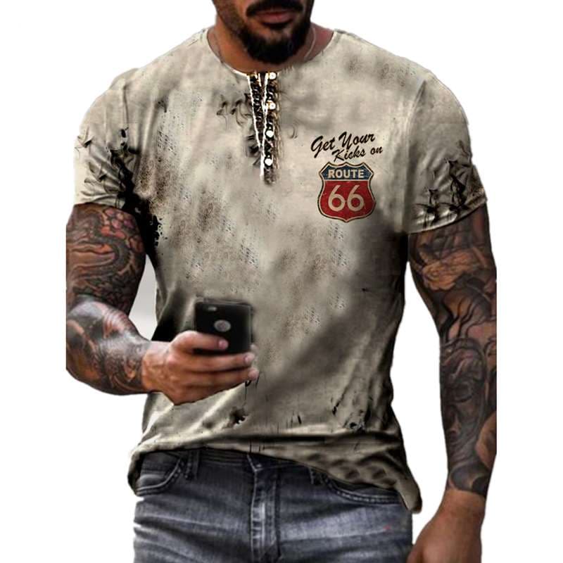 アメカジ ルート66 ヴィンテージ風 アメリカンTシャツ