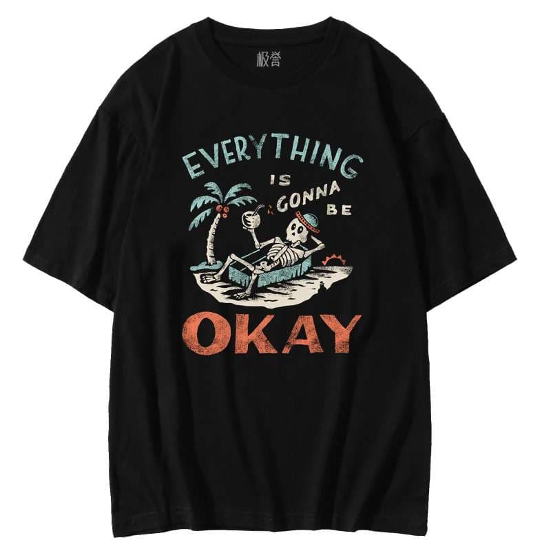 アメカジ 余裕骨スケルトン トロピカルTシャツ