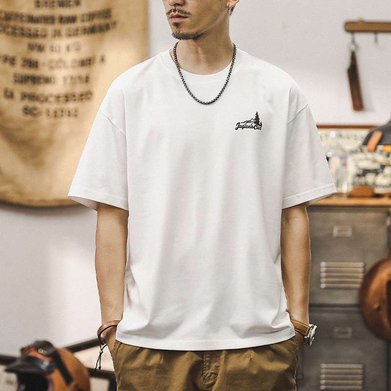 アメカジ 鹿柄アウトドアクラブ半袖Tシャツ