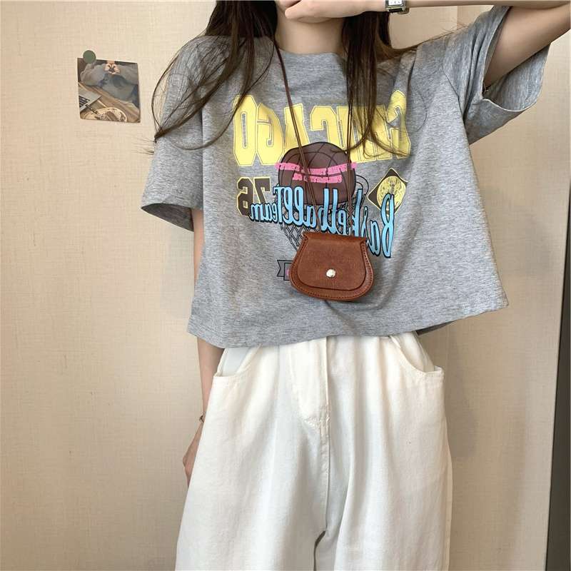 アメカジ バスケットボールプリント オーバーサイズTシャツ