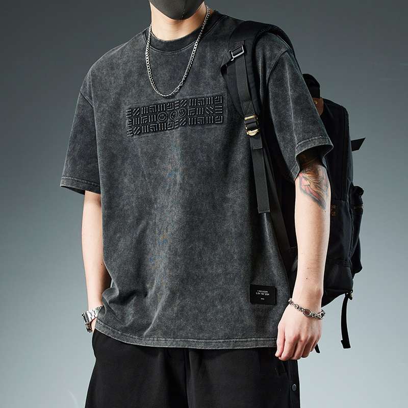 アメカジ ストリート系ヴィンテージ加工Tシャツ