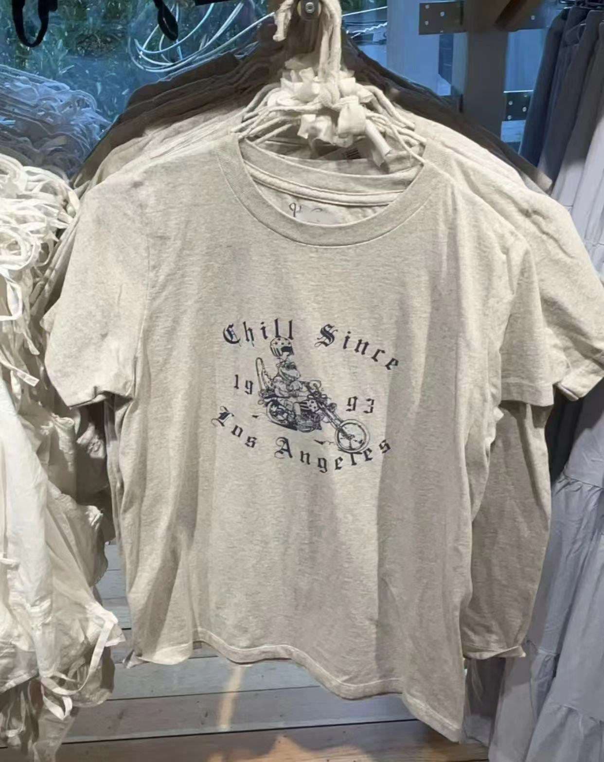 アメカジ バイカー風ロサンゼルスプリントTシャツ
