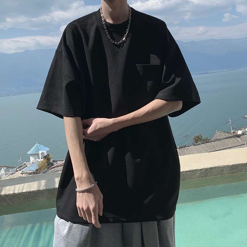 アメカジ オーバーサイズポケット付きTシャツ