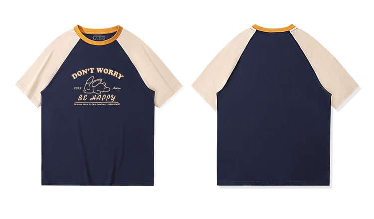 アメカジ どんとわりーで幸せになろうTシャツ