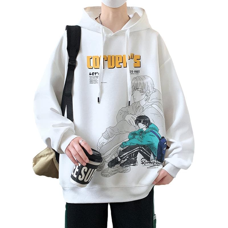 アメカジ アニメキャラクター柄オーバーサイズパーカー
