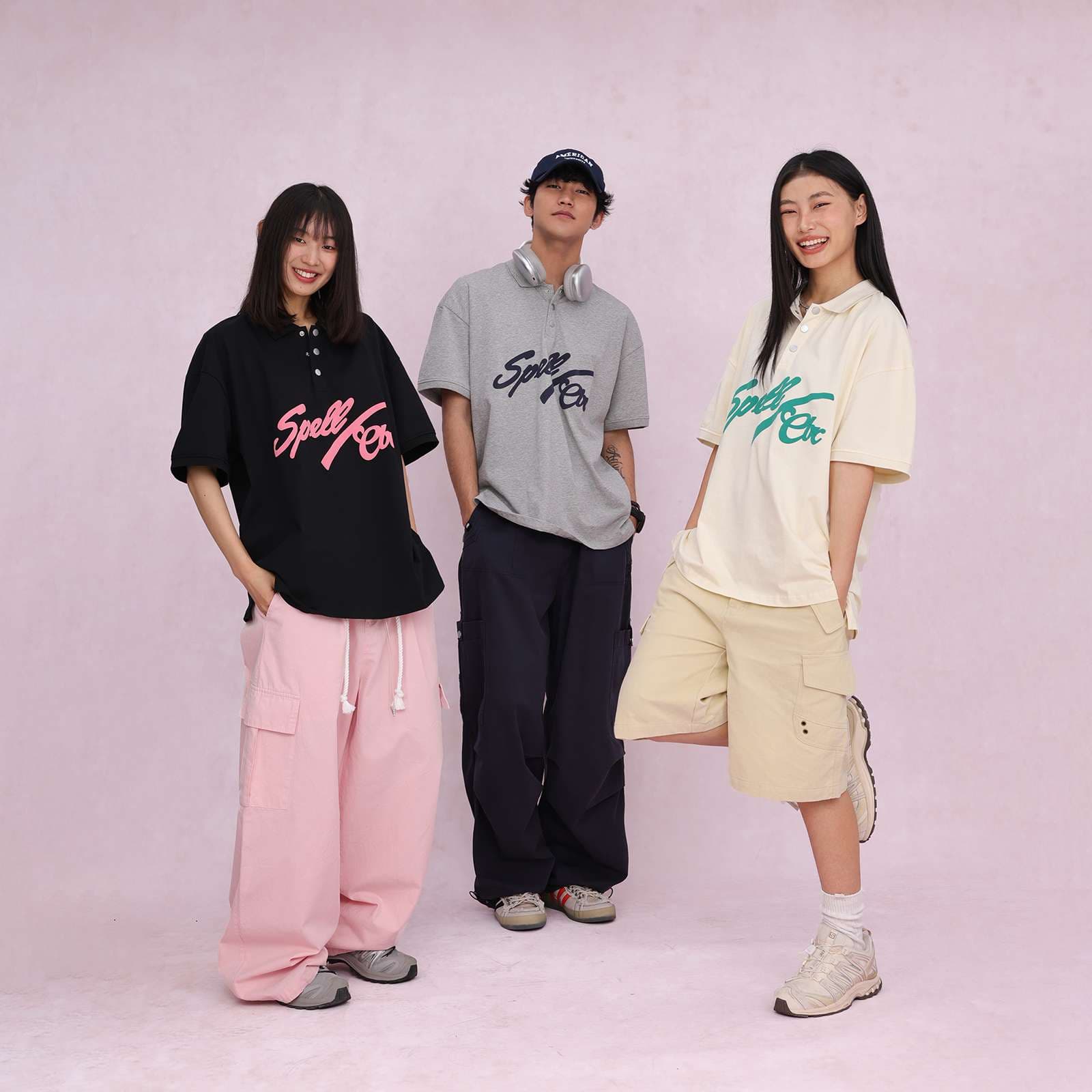 アメカジ ポップロゴプリント オーバーサイズ Tシャツ