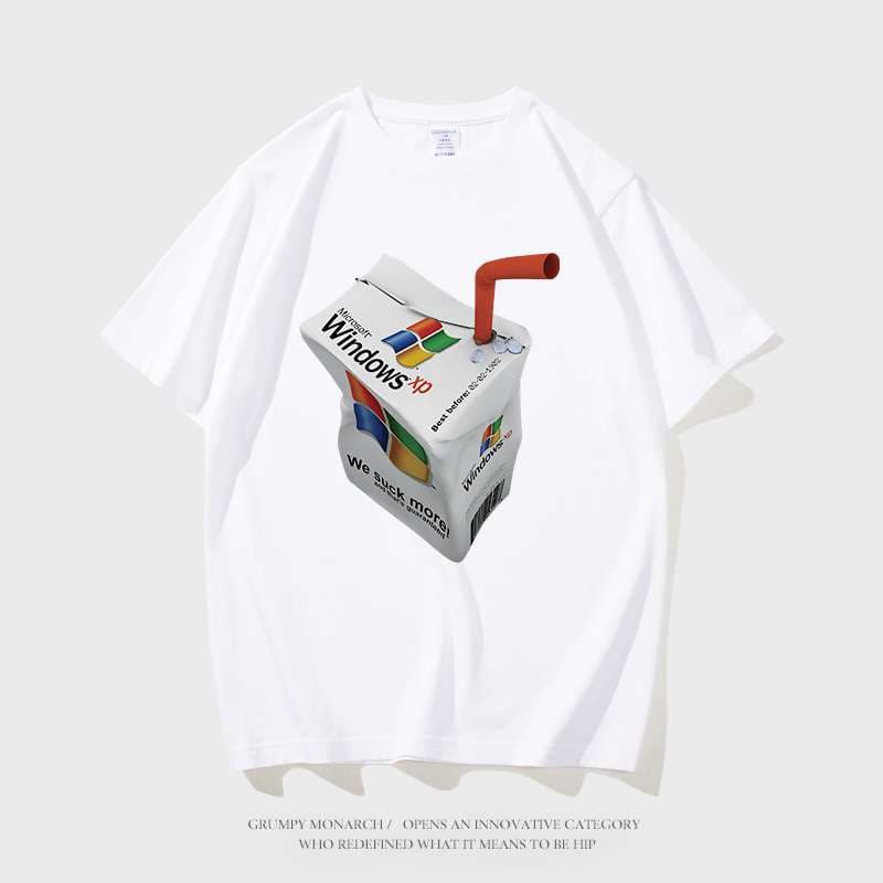 アメカジ ウィンドウズ風ジュースボックスTシャツ