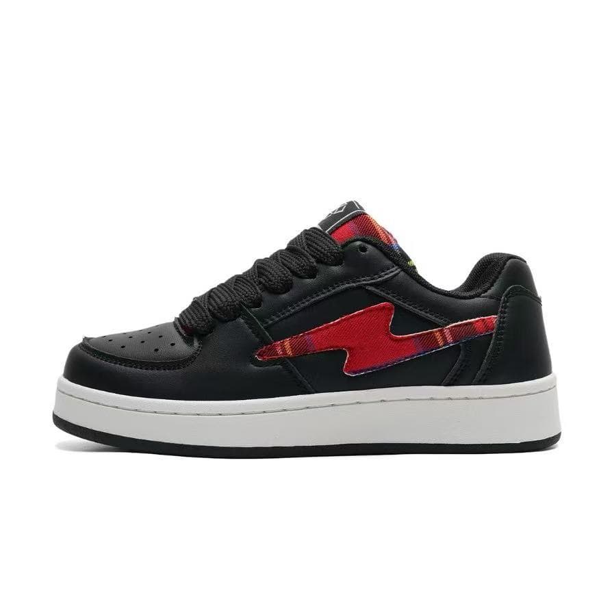 アメカジ 稲妻デザインローカットコートスニーカー