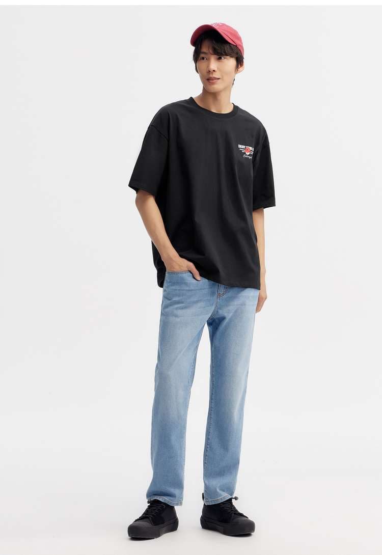 アメカジ 日常を楽しむゆったりロゴTシャツ
