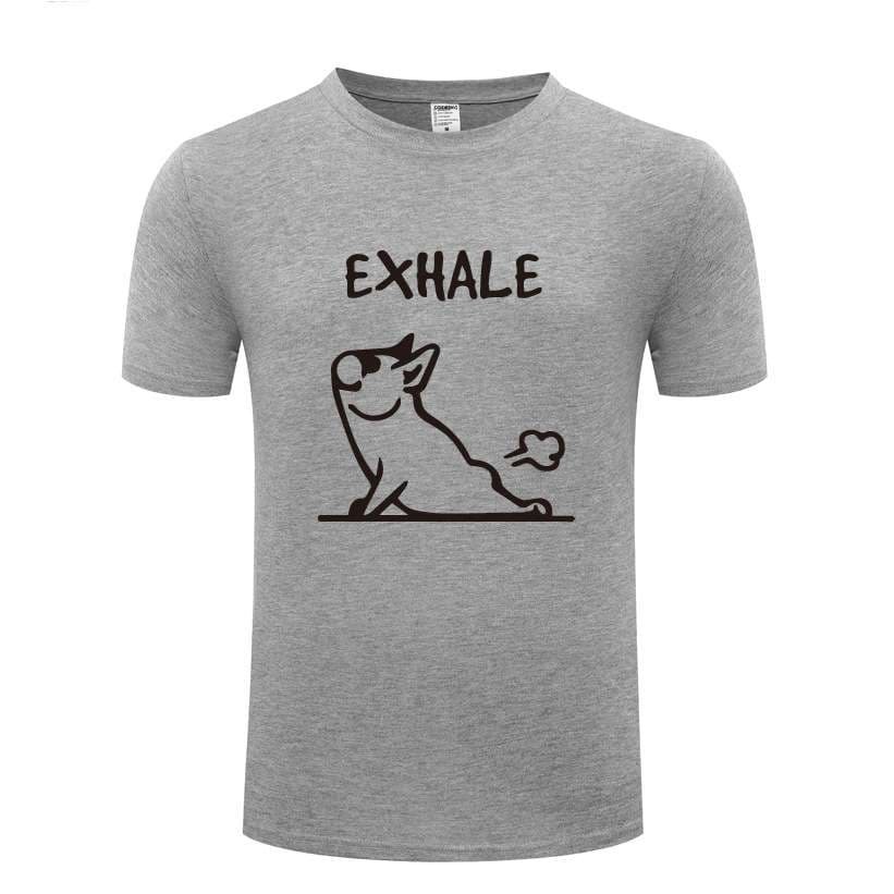 アメカジ 犬のヨガポーズ プリントTシャツ