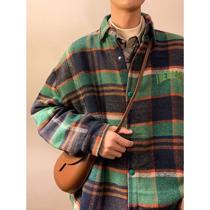 アメカジ ヴィンテージ風チェック柄シャツジャケット