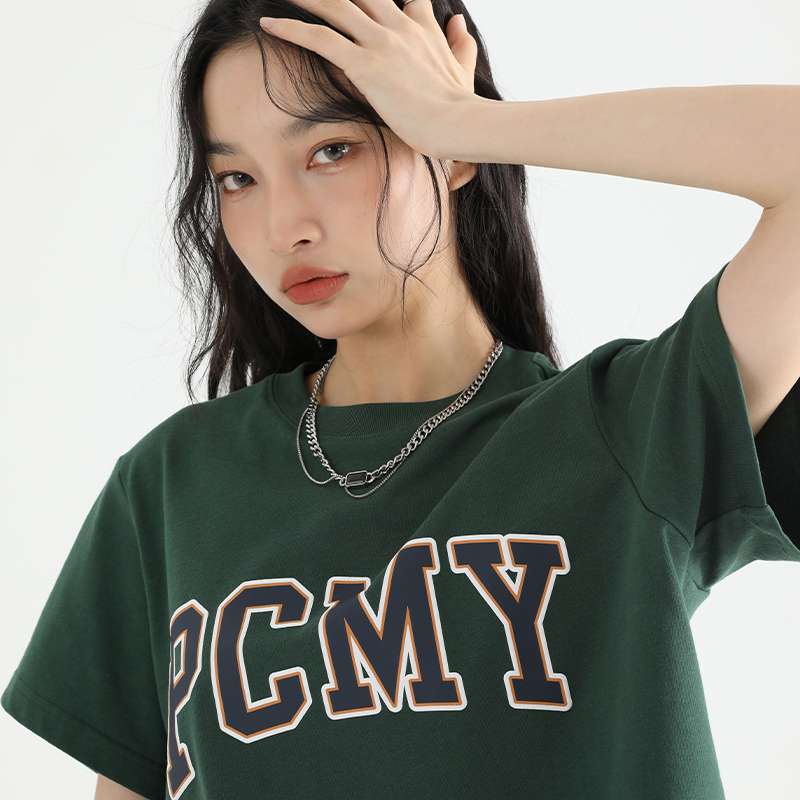 アメカジ カレッジロゴプリント オーバーサイズTシャツ