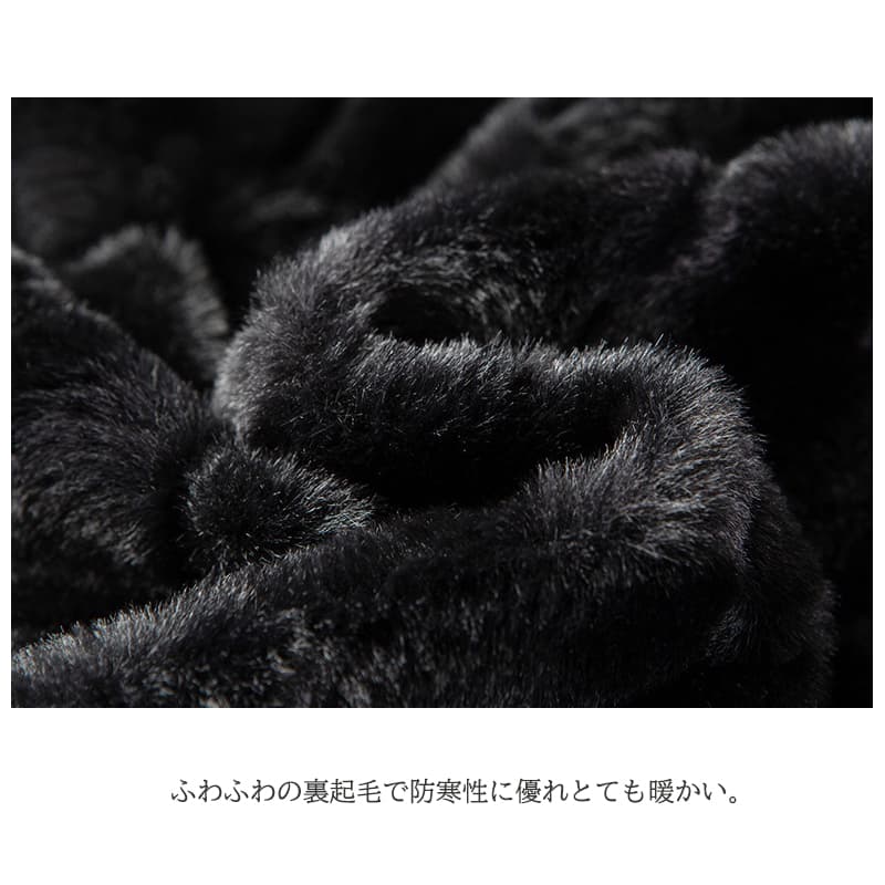 アメカジ 男性用フード付きアウター裏起毛厚手防寒コート