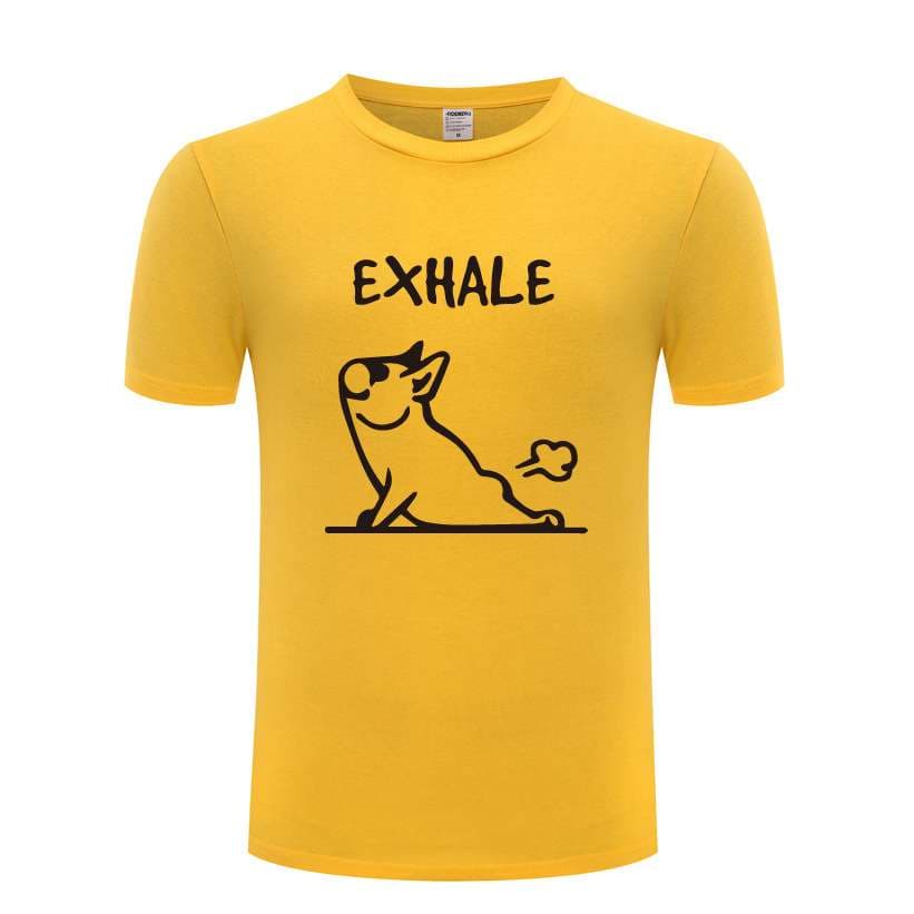 アメカジ 犬のヨガポーズ プリントTシャツ