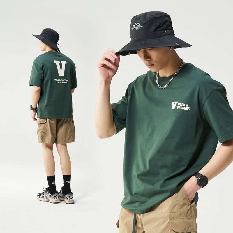 アメカジ ロゴ入りストリート系Tシャツ