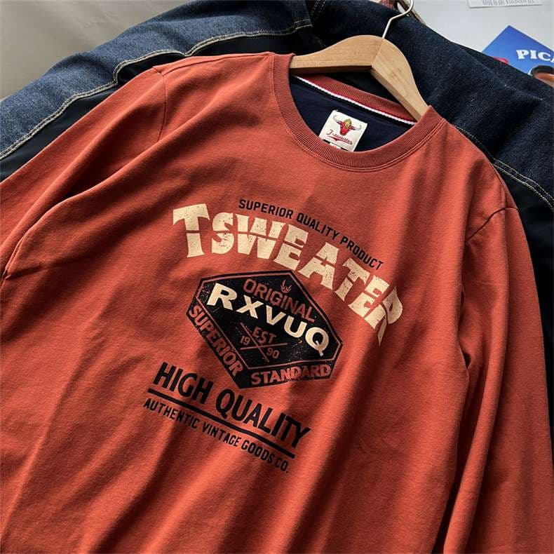アメカジ レトロカレッジプリント半袖Tシャツ