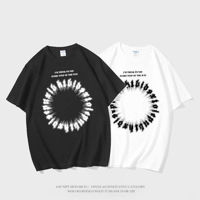 アメカジ サークルシルエットメッセージTシャツ