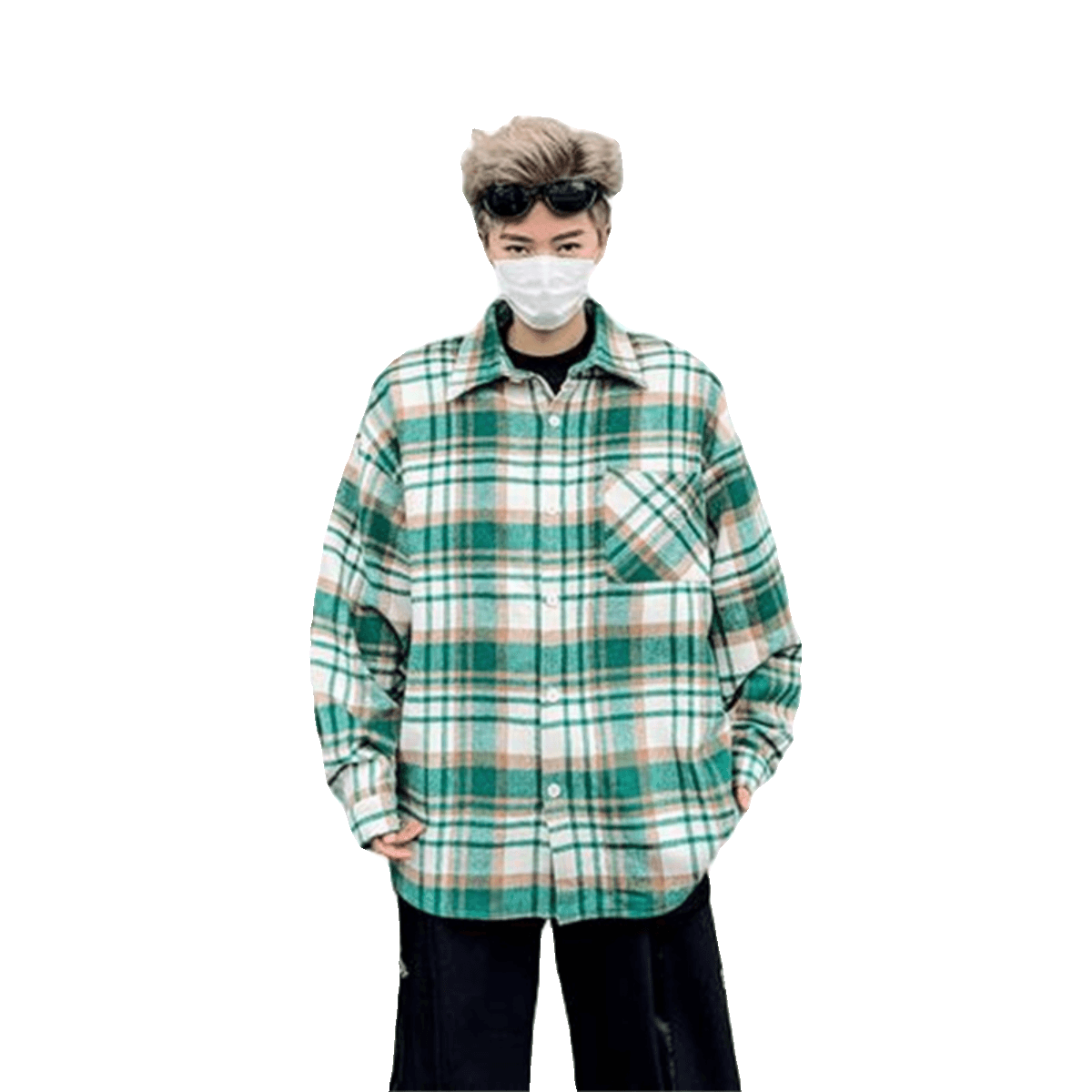 アメカジ オーバーサイズチェック柄シャツジャケット